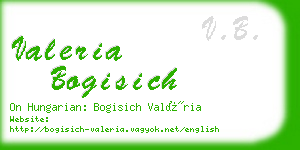 valeria bogisich business card